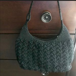 🌟HP🌟EUC Crocheted Black Shoulder Bag
